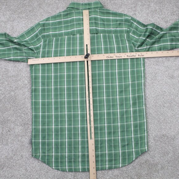 Royal Robbins Shirt Adult Medium Green/White Plaid Insect Shield L/S Button Up - Picture 10 of 13